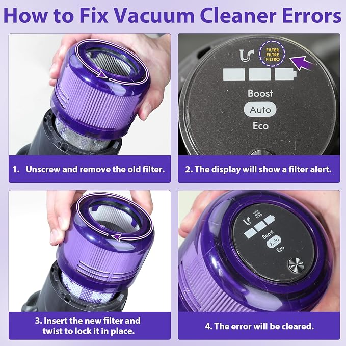 Lemige Upgraded V11 V15 Vacuum Filter & Dust Bin Canister Replacement Parts - Image 9
