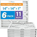 LotFancy 14x14x1 Air Filter MERV 11 6-Pack, Electrostatic Pleated AC Furnace by LotFancy