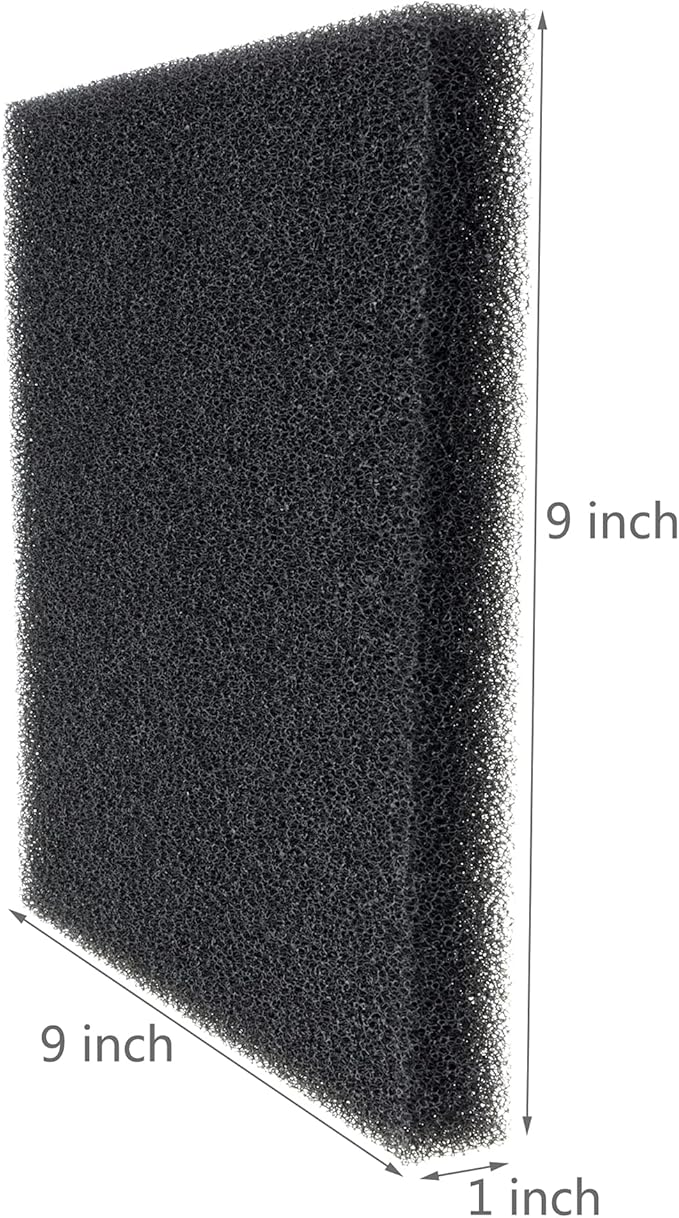 ALEGI 4 Pieces Aquarium Filter Foam Sponges Pad, Fish Tank Bio Sponge Coarse Sheet Filter Media Pad, Cut-to-Size Foam for Pet Filters (9x9x1 Inch 8 Pcs)