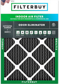 Filterbuy 18x25x1 Air Filter MERV 8 Odor Eliminator (1-Pack), Pleated HVAC AC Furnace Air Filters Replacement with Activated Carbon (Actual Size: 17.50 x 24.50 x 0.75 Inches)