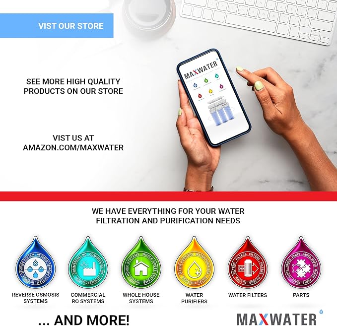 Max Water 20" x 4.5" 10 Micron Sediment Water Filter, Whole House Water Filter - Image 9