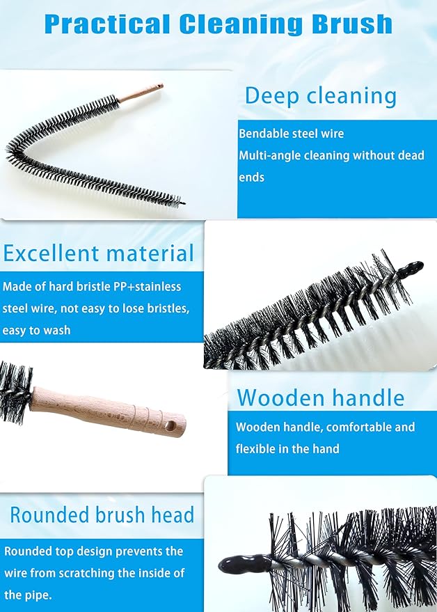 6-Pack Lint Filter for GE Profile Washer Dryer Combo - Compatible Replacement for GE WH01X35719 with Dryer Vent Brush Included