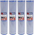 US Water Systems Carbon Water Filter 20 x 4.5, Whole House Water Filter Cartridge 10 Micron, Removes Contaminants for Superior Taste and Odor Removal, Made in the USA - Pack of 4