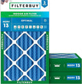 Filterbuy 16x24x4 Air Filter MERV 13 (MPR 1900) Health Defense Replacement (3-Pack), Electrostatic Pleated HVAC AC Furnace Filters, Made in USA (Actual Size: 15.38 x 23.38 x 3.63)