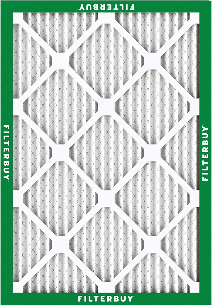 Filterbuy 20x25x1 Air Filter MERV 8 (MPR 700) Dust Defense Replacement (4-Pack), Electrostatic Pleated HVAC AC Furnace Filters, Made in USA (Actual Size: 19.50 x 24.50 x 0.75)