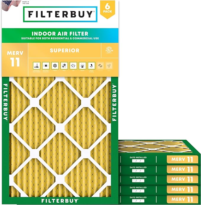 Filterbuy 14x36x1 Air Filter MERV 11 Superior Pet & Allergy Defense, by Filterbuy