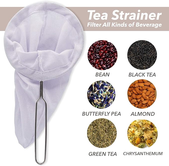 Coffee Sock Strainer Traditional Thai Brewing Coffee Filter for Rich Coffee and Tea 3 inch