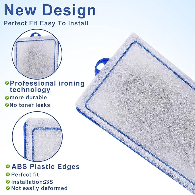 12-Pack Large Aquarium Filter Cartridges Compatible with Whisper Bio-Bag Power Filters - Assembled