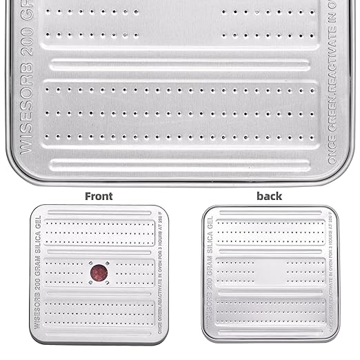 200 Gram 10 Pack Gun Safe Dehumidifier, Reusable Silica Gel Dehumidifier, Indicating Silica Gel Desiccant Canister (Orange to Green)