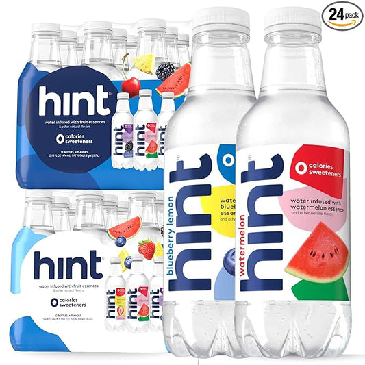 Hint Bottled Water, Best Sellers Variety Pack Bundle - Purified Flavored Water with Zero Calories, Sugar Free, Natural Flavors - 16 Fl Oz (Pack of 24)-FlexoryFit