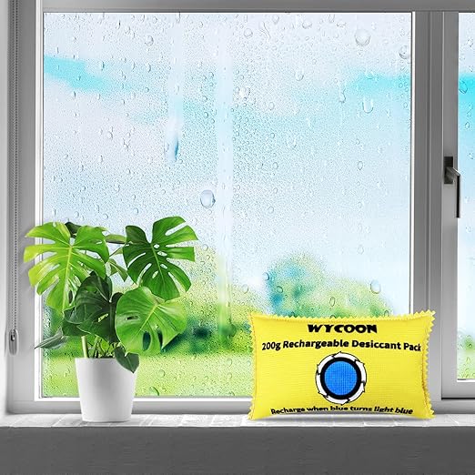 200g Rechargeable Desiccant Pack of 5, Moisture absorbers Bag, Desiccant Dehumidifier bag, Dehumidifier for Home Closets,Gun Safe, and Cars