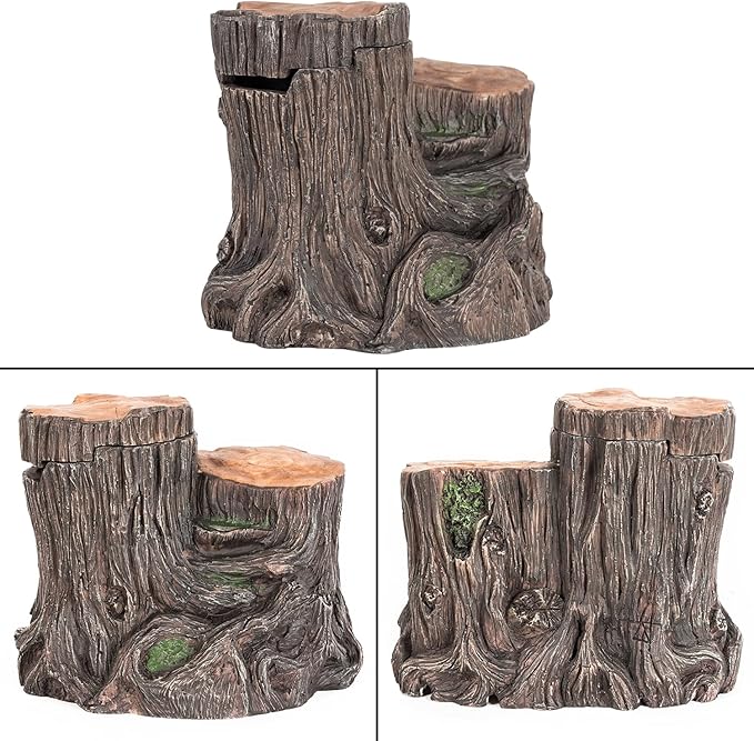 REPTI ZOO Turtle Tank Filter, 45GPH Aquarium Filter with Basking Platform Flow Adjustable Turtle Filter with Multi-Layer Filtration for Up to 10 Gallon