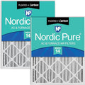 Nordic Pure 20x20x4 (19_1/2 x 19_1/2 x 3_5/8) Pleated Air Filters MERV 14 Plus Carbon 2 Pack