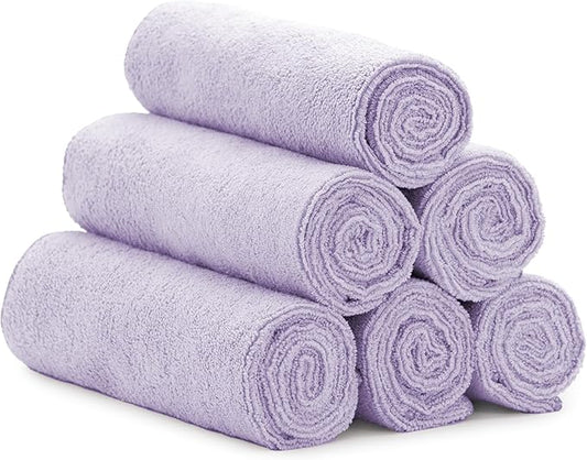 S&T INC. Microfiber Gym Towels, Yoga Towel for Home and Gym Bag, 16 Inch x 27 Inch, 6 Pack-FlexoryFit