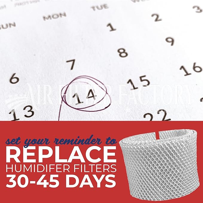 Air Filter Factory Replacement For Pelonis PSU10E1BB, PSU10E1WW And PSU10E2FWW, PSU10E2FBB Humidifier Wick Filter 2-Pack