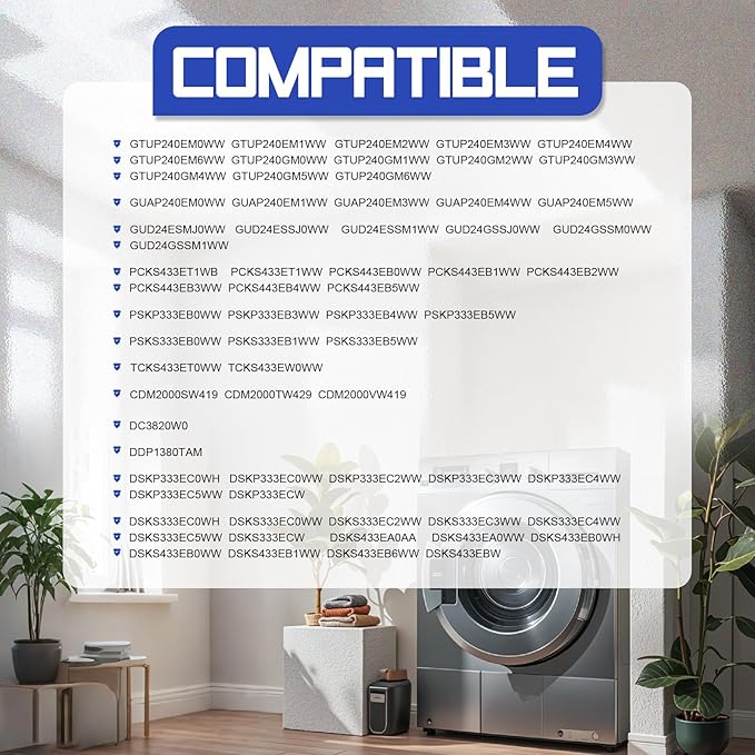 WE22X35337 Washer Dryer Lint Screen Cover Grid & Filter Slide Guide Assembly - Compatible with GE, Hotpoint Dryers, Replaces WE01X25915, WE01X25914 | Lint Trap Replacement