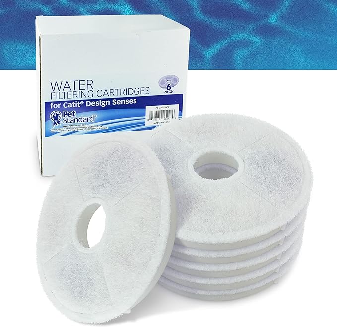 PetStandard Filters for Catit Design Senses Fountains and Catit Flower Fountains, Pack of 6