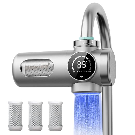 Combo Eurolife Faucet Mount Water Filter EL-LS-A15, LED Sink Water Filter by EUROLIFE