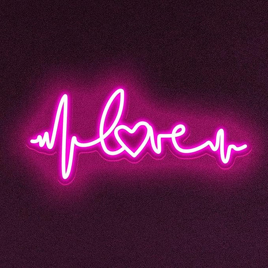Pink Love Neon Signs for Wall Decor Neon Lights for Bedroom Led Signs Suitable for Birthday Party Valentines' Day Christmas Living Room Kids Wedding Girls Decoration 18.11"X7.87"