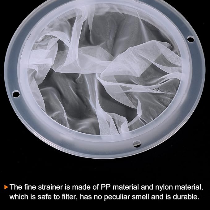 PATIKIL 6.1" O.D. Food Filter Strainer, 80 Mesh Kitchen Mesh Filters Strainers Fine Mesh Sieve for Juice, Coffee, Soy Milk Filtration, White