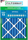 Filterbuy 24x25x4 Air Filter MERV 13 (MPR 1900) Health Defense Replacement (1-Pack), Electrostatic Pleated HVAC AC Furnace Filters, Made in USA (Actual Size: 23.75 x 24.75 x 3.63)
