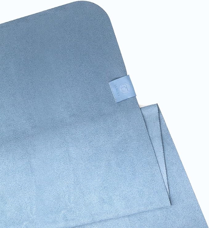 Eunzel Hot Yoga Towel, Super Absorbent Yoga Mat Towel Soft Suede Microfiber Non-Slip Towel for Bikram Pilates and Yoga Mats 72" x 26.5", Navy-FlexoryFit