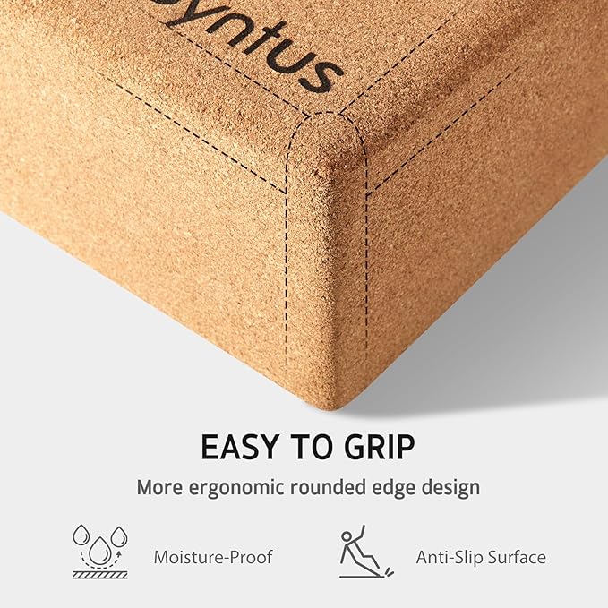 Syntus Yoga Block and Yoga Strap Set, 2 Soft Non-Slip Yoga Blocks 9×6×4 inches, 8FT Metal D-Ring Strap for Yoga, General Fitness, Pilates, Stretching and Toning-FlexoryFit