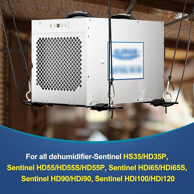 Dehumidifier Hanging Kit for Crawl Space & Basement – 300 Lb. Capacity | Anti-Vibration Mounting Brackets to Reduce Noise, Secure Hanging Dehumidifier Kits (Easy Install)