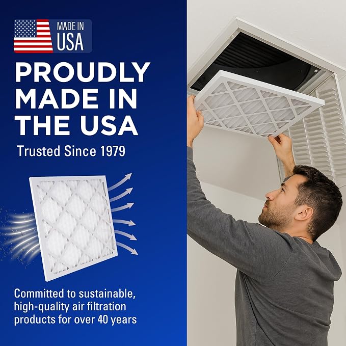 14x20x1 Air Filters, MERV 8 Pleated HVAC AC Furnace Filter Replacement - Image 6