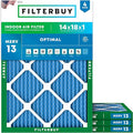 Filterbuy 14x18x1 Air Filter MERV 13 (MPR 1900) Health Defense Replacement (4-Pack), Electrostatic Pleated HVAC AC Furnace Filters, Made in USA (Actual Size: 13.50 x 17.50 x 0.75)