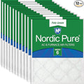 Nordic Pure 18x24x1 (Actual Size: 17 1/2 x 23 1/2 x 3/4) Poly Green MERV 6 AC Furnace Air Filters – Reduces Dust, Pollen, Pet Dander & Allergens – 12-Pack