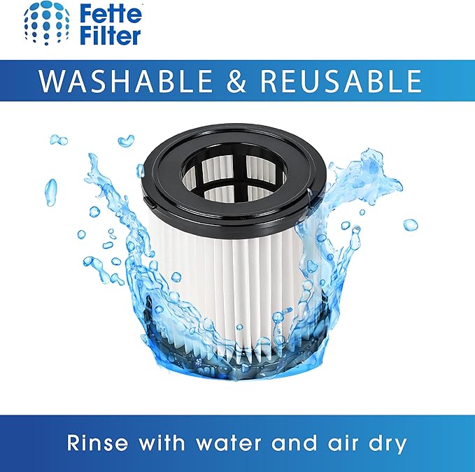 Fette Filter - A32VC05/A32RF08 Wet/Dry Vacuum Replacement Filter Compatible with RYOBI P3240 PCL733 PCL734 18V ONE+ 3 Gal. Vacuums. part # A32VC05 & A32RF08 Compatible with Hoover AH46100 - Pack of 2