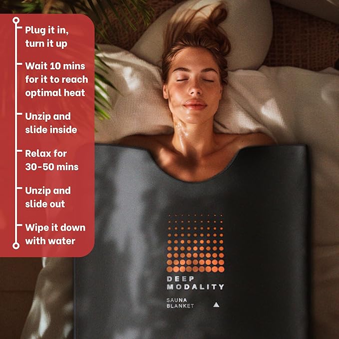 Pro M1 - Infrared Sauna Blanket | Detox, Wellbeing & Recovery | Highest Grade Materials, Adjustable Temp 77-176°F, 6ft x 3ft (Classic Edition)