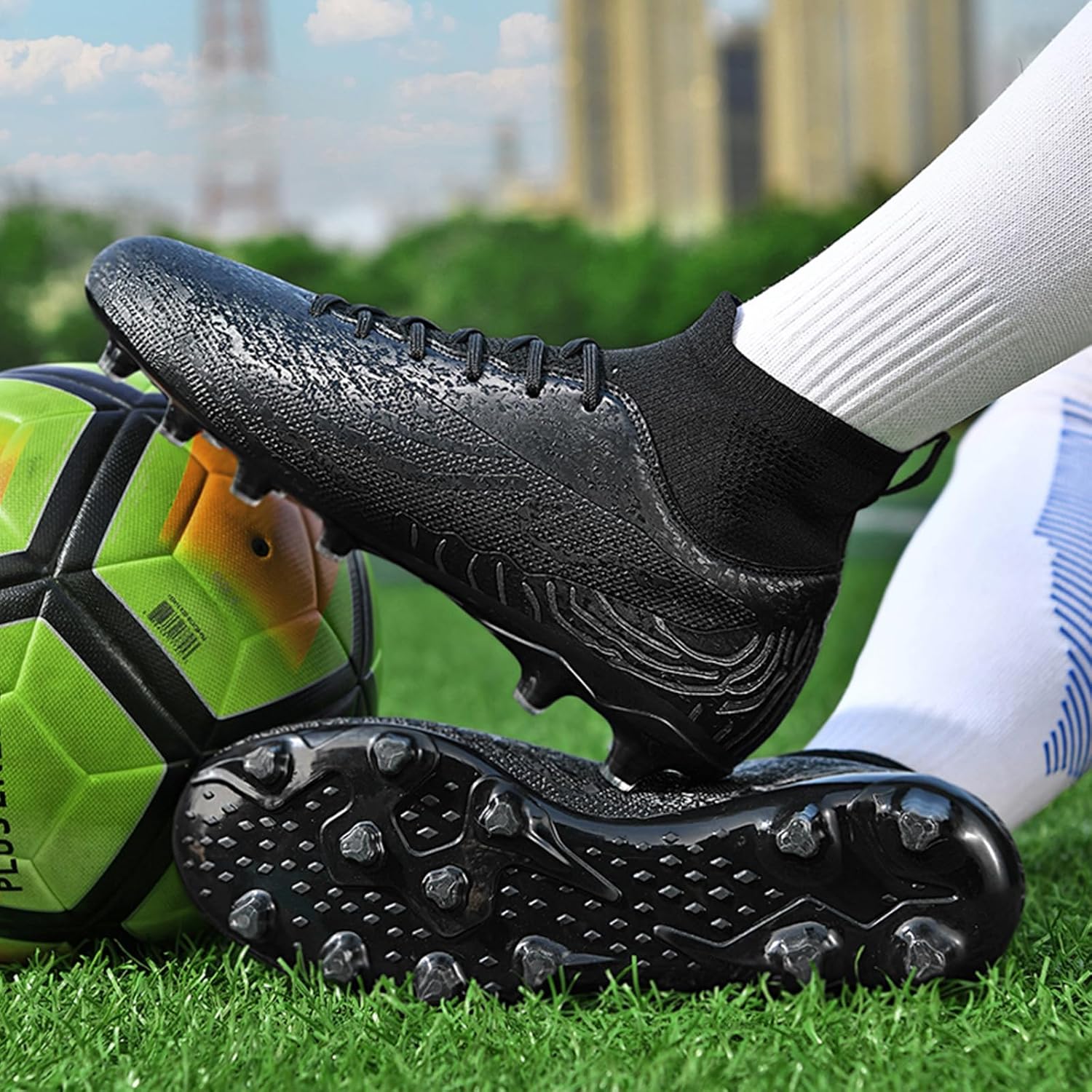 Mens Soccer Cleats Womens Indoor Soccer Shoes Wide Baseball Turf Shoes Adult Youth Rugby Shoes Big Boys Small Spikes AG TF Football Boots