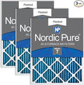 Nordic Pure 14x24x1 (13 3/4 x 23 3/4 x 3/4) Pleated MERV 7 Air Filters 3 Pack