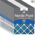 Nordic Pure 20x25x1 (19 1/2 x 24 1/2 x 3/4) Pleated MERV 7 Air Filters 12 Pack