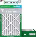Filterbuy 14x25x4 Air Filter MERV 8 (MPR 700) Dust Defense Replacement (2-Pack), Electrostatic Pleated HVAC AC Furnace Filters, Made in USA (Actual Size: 13.88 x 24.88 x 3.63)