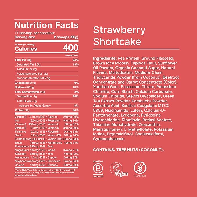 Huel Black Edition | Strawberry Shortcake 40g Vegan Protein Powder | Nutritionally Complete Meal | 27 Vitamins and Minerals, Gluten Free | 17 Servings | Scoop not included to reduce plastic-FlexoryFit