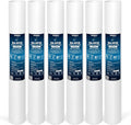 Ronaqua 5 Micron Standard 20" x 2.5" Sediment Water Filter Cartridge, NSF Certified, 4-Layer Filtration for 20” x 2.5” Whole House Systems, Compatible with FPMB5-20, SDC-25-2005/4, VX05-20, 6 Pack