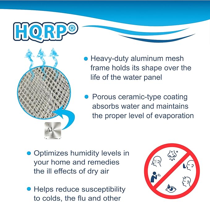HQRP Water Filter compatible with Trane HUMD200, HUMD200A, HUMD200T, HUMD200ABA00B Whole House Humidifiers, American Standard BAYPAD01A1010A Replacement
