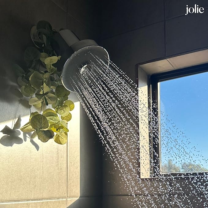 THE JOLIE FILTERED SHOWERHEAD with Shower Filter System- High Pressure Showerhead, Hair and Skincare Accessory to Improve Beauty and Personal Care Routine (Gold)