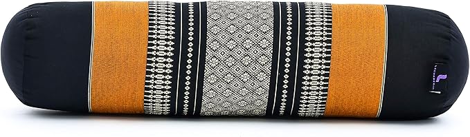 Leewadee Small Yoga Bolster – Shape-Retaining Cervical Neck Roll, Tube Pillow for Comfortable Reading, Kapok Filling, 22 x 6 x 6 inches-FlexoryFit