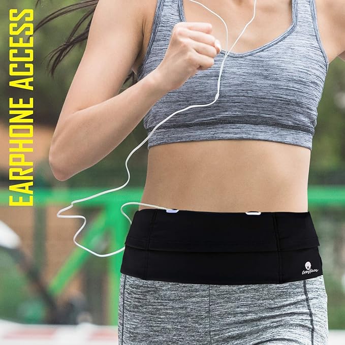 Universal One Size Waist Pack, Black, Water Resistant, Secure Pockets, Comfortable Design