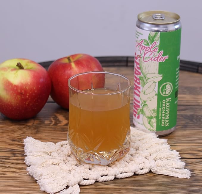 Kauffman Orchards Sparkling Apple Cider, 12 oz. Can (Pack of 6)-FlexoryFit