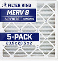 Filter King 23.5x23.5x2 Air Filter | 5-PACK | MERV 8 HVAC Pleated A/C Furnace by FilterKing