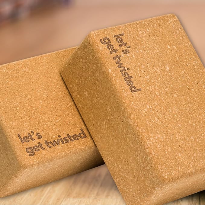 Premium Cork Yoga Blocks - Extra Large Yoga Block 2-Pack or Extra Tall 1-Pack for Inflexible Yogis | Natural, High-Density Cork for Superior Support & Stability | Optional Yoga Strap & Gift Box-FlexoryFit
