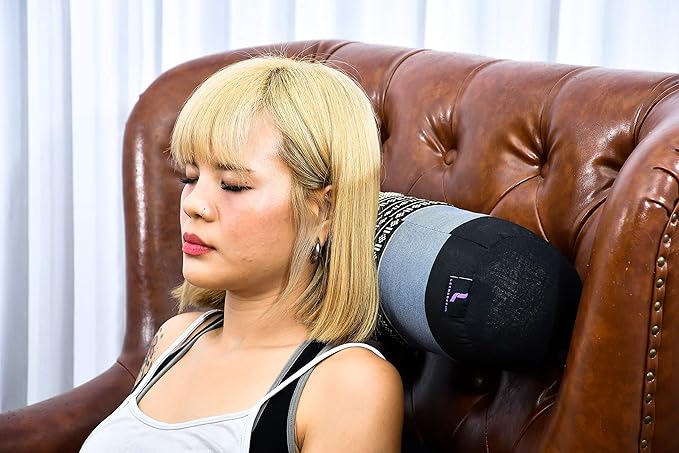Leewadee Small Yoga Bolster – Shape-Retaining Cervical Neck Roll, Tube Pillow for Comfortable Reading, Kapok Filling, 22 x 6 x 6 inches-FlexoryFit