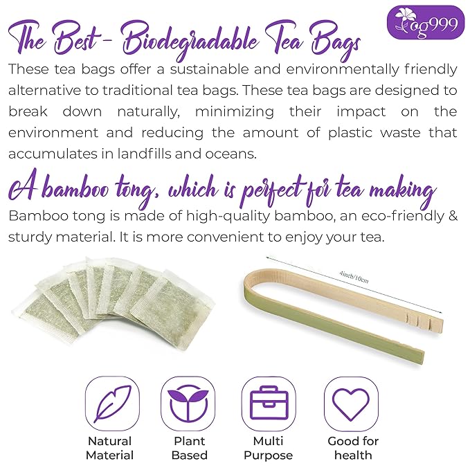 120 Lavender Flower Tea Bags, 100% Natural & Pure from Lavender Flowers. Loose Flower Lavender Herbal Tea. Lavender Flower Tea. No Sugar, No Caffeine, No Gluten, Vegan.-FlexoryFit