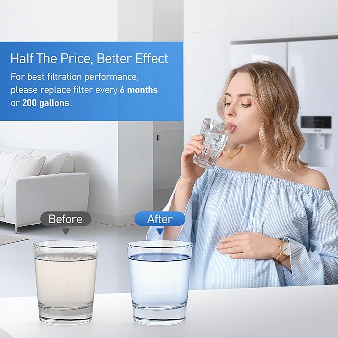 EDR1RXD1 Water Filter 1 Replacement, Compatible with WRS315SDHZ, WRS571CIHZ, WRS555SIHZ, WSF26C3EXF, WRS325SDHZ, WRF560SEHZ, WRF560SEHB, WRF560SEHW, WRF560SEHV, WRS555SIHW, WRS555SIHV, 1 Pack