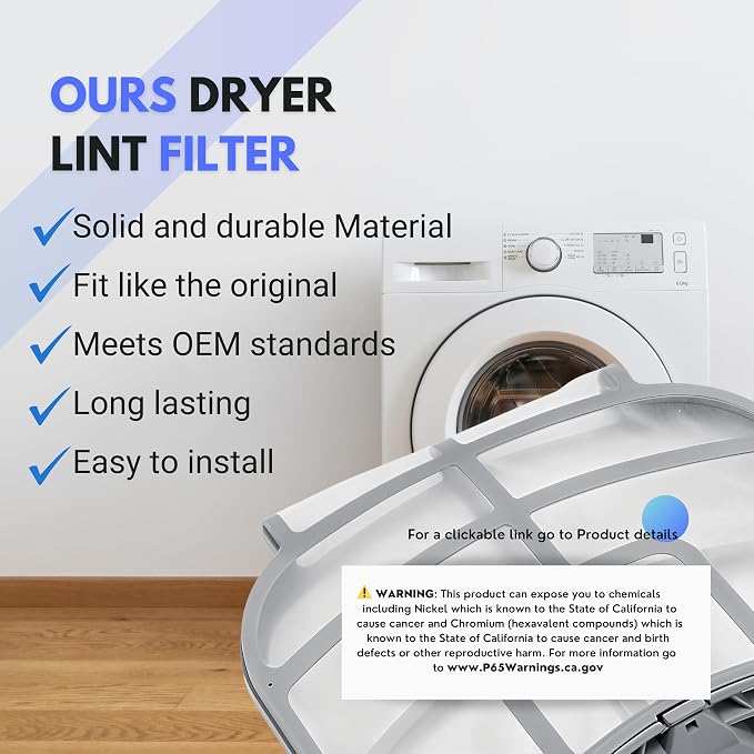 Dryer Lint Filter Screen fits LG DLEX8100W DLEX8500W DLEX8900B/00 DLEX9000V - Image 8